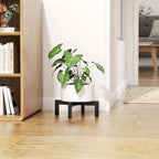 Plant Stand Holder Single Plant Riser For Indoor Outdoor Flower Pot Stand Tall 3.6 IN Metal Black