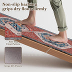 Arttown Kitchen Mats for Floor 2Pcs-Anti Fatigue Non Slip Mats for Kitchen Floor, Cushioned Waterproof & Stain-Resistant Boho Stripe Mat Set