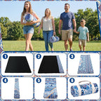 Boho Picnic Blankets 80''x 80'' Extra Large Beach Blanket Waterproof Sandproof Foldable Machine Washable Vintage Grass Lawn Park Mat for Family Camping Party Music Festival