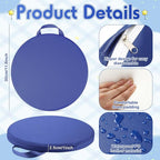 Suzile 12 Pcs 12'' Floor Cushions for Classroom Flexible Floor Seating with Handles Classroom Carpet Cushions for Kids Toddlers Daycare Preschool Furniture (Dark Blue,Round)