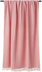 DII Diamond Stitch Woven Throw, Organic Modern, 50 x 60, Rose
