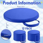 Suzile 12 Pcs 12'' Floor Cushions for Classroom Flexible Floor Seating with Handles Classroom Carpet Cushions for Kids Toddlers Daycare Preschool Furniture (Royal Blue)