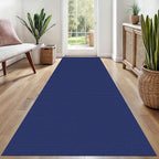 EARTHALL Woven Runner Rug 3x8 Ft Washable Runners for Hallways Wide Non Slip Rubber Backed Kitchen Runner Braided Indoor Floor Carpet for Entryway, Hallway, Kitchen, Bedroom, Royal Blue/Navy