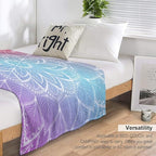 Boho Mandala Floral Throw Blanket Bohemian Flower Blanket for Sofa Bed Couch Chair Or Dorm 30"x40"
