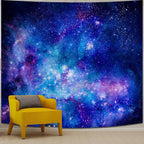 Apdidl Galaxy Space Backdrop Tapestry for Bedroom Aesthetic, Blue Purple Night Starry Sky Stars Universe Ceiling Tapestry, Mysterious Nebula Wall Hanging Room Decor for Living Room Dorm 60'' x 79''