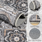 Washable 2'x3' Non Slip Rug Vintage Soft Low Pile Lightweight Small Area Rugs for High-Traffic Areas (Entryway, Kitchen, Hallway), Farmhouse Decor