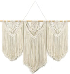 Tempospark Large Macrame Wall Hanging, 43" Wx32 L Boho Wall Hangings for Living Room Bedroom Nursery, Boho Chic Large Macrame Tapestry for Bedroom Wall Decor (Weave)