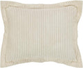 Better Trends Jullian Collection is Super Soft and Light Weight in Bold Stripes Design 100% Cotton Tufted Unique Luxurious Machine Washable Tumble Dry, Standard Sham, Ivory