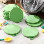 Suzile 12 Pcs 12'' Floor Cushions for Classroom Flexible Floor Seating with Handles Classroom Carpet Cushions for Kids Toddlers Daycare Preschool Furniture(Green,Round)