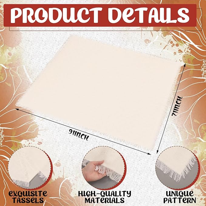91 x 71 Extra Large Outdoor Boho Picnic Blanket with Terracotta Table Runner, 6 Throw Pillow Covers 6 Napkins Woven Cotton Yarn Oversize Beach Blanket Washable Picnic Camp Wedding