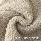 FUTEI Beige Throw Pillow Covers 24x24 Inch Set of 2,Furry Faux Fur Teddy Boucle Textured Cushion Covers,Soft Fluffy European Pillow Shams,Home Decor for Couch Bed Living Room Office Car