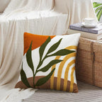 Merrycolor Abstract Boho Pillow Covers 18x18 Soft Mid Century Throw Pillow Covers Texture Geometric Floral Green Pillow Cover Cases Bohemian Decorative Throw Pillows for Couch Bed Sofa Bedroom
