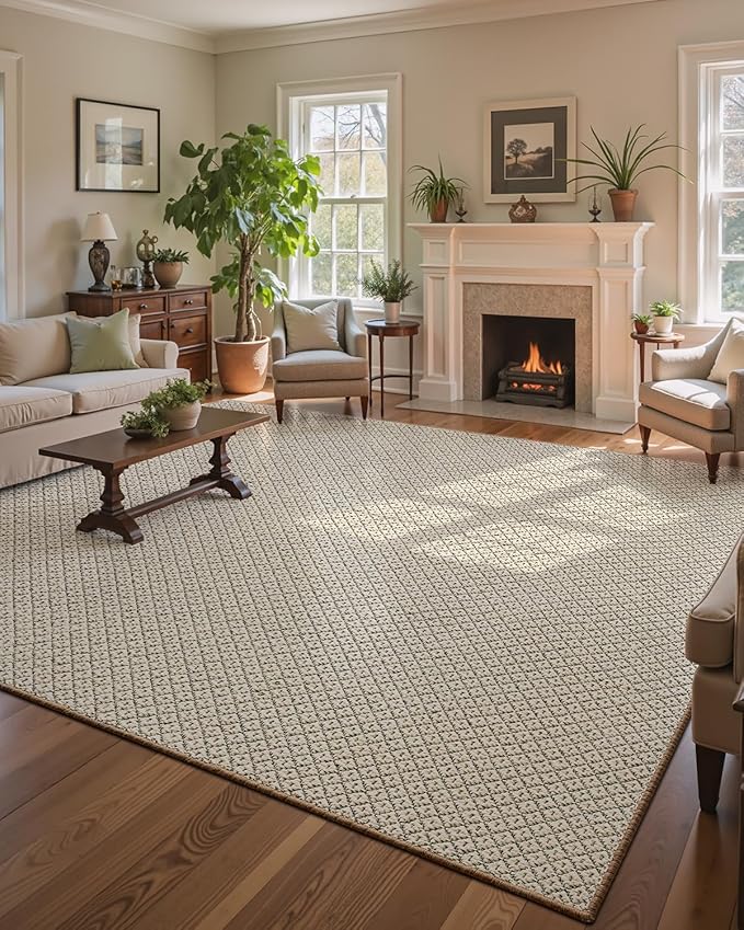 LUMI 6x9 Sisal Area Rug for Living Room, Natural Handwoven Rugs Non Slip, Farmhouse Braided Carpets No Shedding for High Traffic, Dining Room, Indoor, Outdoor, Patio