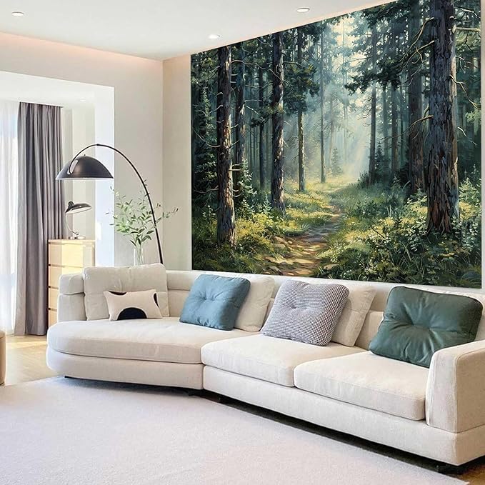 MCKTOM Forest Tapestry Home Decor Nature Landscape Tapestry Magic Tree Woodland Scenery Tapestries Wall Hanging for Bedroom Living Room Aesthetic Decoration 60 x 40 Inch