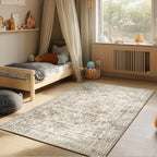 Machine Washable Throw Rugs for Entryway: Door Mat Indoor Entrance 4x6 Small Rug Stain Resistant Non-Slip Low Pile Soft Carpet for Kitchen Front Door Indoor Entry Bathroom Bedroom