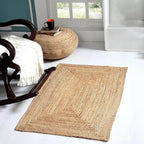 MDS Pack of 1 Handwoven Braided Jute Area Rug 2x5 Rectangular - 100% Natural Burlap Reversible Accent Rugs for Home Decor, Living Room, Doormat, Kitchen, Entryway Rug, Rustic, Farmhouse (2'x5')