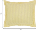Better Trends Jullian Collection is Super Soft and Light Weight in Bold Stripes Design 100% Cotton Tufted Unique Luxurious Machine Washable Tumble Dry, Standard Sham, Yellow