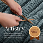 Boho Knitted Chenille Blanket with Tassels - Lightweight & Soft All-Season Throw - 3D Classic Pattern for Living Room Bedroom Couch, Celestial Blue, Twin 60"x80"