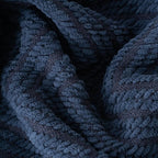 BATTILO HOME Navy Blue Throw Blanket for Couch, Super Soft Cozy Warm Dark Blue Throws for Twin Bed, Knit Woven Chenille Blanket Versatile for Sofa Bedroom Home Decor, 60"x80"
