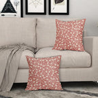 Coral Pink Pillow Covers 20x20 Set of 2 Vintage Floral Rustic Old Style Cute Flower Print Decorative Outdoor Pillowcases Seasonal Farmhouse Throw Cushion Case Decor for Couch Sofa Bed
