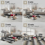 bemaxx Gym Mats Set - 18 pcs EVA Interlocking Foam Floor Tiles (12.6"x12.6"x0.4") 18sqft Protective Gym Flooring Sports Home Workout Exercise Mats Puzzle Garage Fitness Play-Room Pool Treadmill Bike