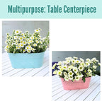 LaLaGreen Outdoor Hanging Planter (11.2 Inch, 6 Pack) Light Pink, Light Purple, Turquoise, Light Blue, Peachy Pink, Cadet Blue Metal Iron Window Flower Pot Deck Railing Balcony Fence Rail Garden Decor