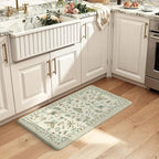 LEEVAN Anti Fatigue Mats for Kitchen Floor Non-Slip, Cushioned Kitchen Mats for Floor 20''x31'', Tan Memory Foam Kitchen Mat Set, Waterproof Ergonomic Standing Mat for Bar, Office,Desk, Laundry