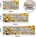 Likiyol Sunflower Kitchen Mats for Floor [3 PCS] Anti Fatigue Mats for Kitchen Floor, Floral Farmhouse Kitchen Rugs Non Slip Washable Comfort Kitchen Decor Mat, 18'' x 30'' + 18'' x 48'' + 18'' x 60''