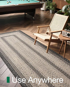 LUMI 3x7 Runner Rug Non Slip for Hallway, Natural Rustic Carpet No Shedding, Farmhouse Braided Area Mat Indoor High Traffic for Living Room, Entryway, Kitchen, Laundry