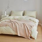 Simple&Opulence Cotton Muslin Throw Blanket 4 Layers for Bed, Couch, Woven Gauze Blanket with Tassels, Soft Lightweight Cozy Pre-Washed Breathable Farmhouse Decoration for All-Season(Light Khaki)
