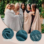 Buryeah 6 Pack Boho Knitted Throw Blankets with Tassels 50x60 Soft Warm Throws Bulk for Wedding Guests Housewarming Employee Teacher Appreciation Gifts Cozy Farmhouse Home Decor (Neutral Color)