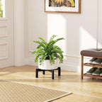Plant Stand Holder Single Plant Riser For Indoor Outdoor Flower Pot Stand Tall 3.6 IN Metal Black