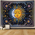 Spenlife Sun and Moon Tapestry, Celestial Couple Tapestries for Bedroom, Aesthetic Wall Decor, Starry Tapestries (60" x 44")