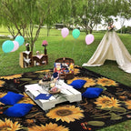 Extra Large Picnic Blankets Waterproof Foldable (80 "x 80") Beach Blanket Waterproof Sandproof,3-Layer Thicking Mat Outdoor Packable Camping Blanket