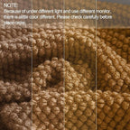 LOMAO Knitted Throw Blanket with Tassels Bubble Textured Soft Blanket Lightweight Warm Throws for Couch Cover Home Decor (Khaki, 50x60)