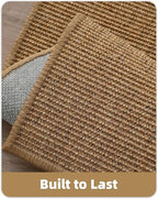 Color&Geometry Handwoven Jute Entry Rug - Natural Textured Front Door Mat 32"x48", Non-Slip Durable & Eco-Friendly Doormat for High-Traffic Entrance, Rustic Farmhouse Welcome Mat, Sisal Brown