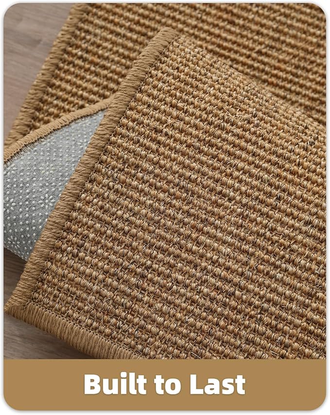 Color&Geometry Handwoven Jute Entry Rug - Natural Textured Front Door Mat 32"x48", Non-Slip Durable & Eco-Friendly Doormat for High-Traffic Entrance, Rustic Farmhouse Welcome Mat, Sisal Brown