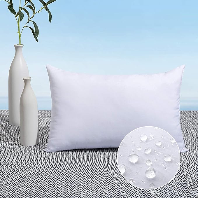 MIULEE 16x24 Pillow Insert Throw Pillow Insert, Outdoor Pillows Water-Resistant Premium Outdoor Pillow Stuffer Sham Rectangle for Couch Sofa Patio Furniture Cushion Porch Swing