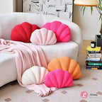 Orange Seashell Throw Pillows, Shell Shaped Throw Pillows, 13 Inch Soft Home Decorative Pillow Plush Cushion for Bed Couch Living Sofa Room Decor Accent Throw Pillow