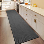 2x8 ft Runners for Hallways Extra Long Woven Washable Kitchen Runner Mat Rugs Non Slip, Soft Entryway Laundry Hall Floor Runner Carpet for Bedroom Hallway Living Room, Black