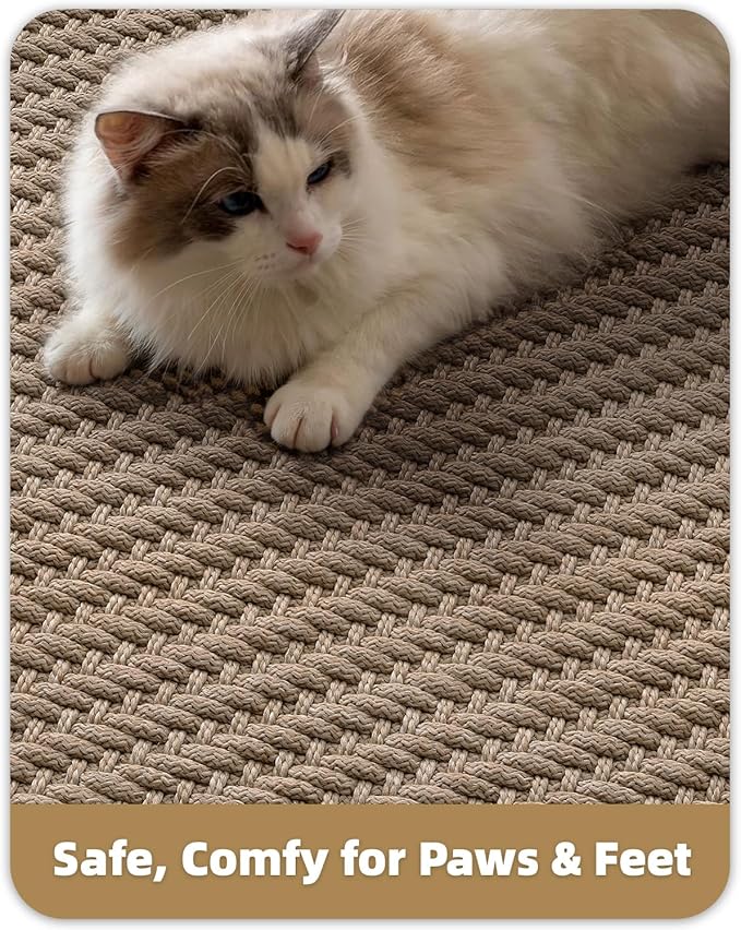 Color&Geometry Handwoven Jute Entry Rug - Natural Textured Front Door Mat 36"x60", Non-Slip Durable & Eco-Friendly Doormat for High-Traffic Entrance, Rustic Farmhouse Welcome Mat, Jute Tan