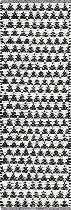 Unique Loom Chindi Jute Collection Area Rug (2' 2" x 6' 1" Runner, White Black)