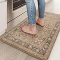 KIMODE Anti Fatigue Kitchen Mat 17.3"x29", Vintage Kitchen Floor Mats Non Slip, Waterproof Kitchen Mat for Floor, Farmhouse Comfort Standing Mat for Laundry, Office, Sink, Desk Brown