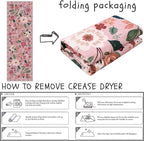Rugcomf Runners for Hallways Kitchen Runner Rug Non Slip 2'x 10' Long Washable Rugs with Rubber Backing Soft Floral Carpet Runner for Hallways, Kitchen, Laundry, Bedroom, Bathroom(Pink)