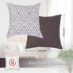 HPUK Decorative Throw Pillow Covers Set of 4 Couch Pillows Accent Cushion Cover for Couch Sofa Living Room, 20"x20" inches, Natural