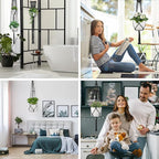 Macrame Plant Hangers 5Pack, Handmade Cotton Rope Hanging Planters for Indoor Plants w/ 5 Set Hooks Hanging Plant Holders Plant Hanger Indoor for Boho Home Decor (Black, Planter Pot Not Included)