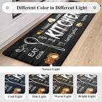 KIMODE Anti Fatigue Kitchen Mat 2PCS,Non Slip Waterproof Kitchen Rugs,Farmhouse Grey Kitchen Mat for Floor,Cushioned Comfort Foam Standing Mat for Home,Laundry,Sink,Desk