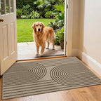 2x3 Door Mat Outdoor Rug Easy Jute Entryway Porch Rug Indoor Foyer Outdoor Patio Low Pile Ultra-Thin Area Rug Washable Non-Slip Brown Rainbow Throw Carpet for Front Door Entrance Floor Mats