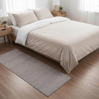 Light Gray 2X6 Jute Rug Braided Construction - Farmhouse Woven Carpet - Mid-Century Modern Floor Covering for Hallways and Kitchen, Runner 2' x 6'