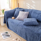 YUSOKI Sherpa Large Throw Blanket Single Layer,Light Weight(1.7lb),370GMS-3D Stylish Design for Gift Home Decor (Washed Blue,50"x65")